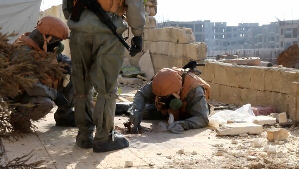 Российские военные в Алеппо обнаружили химический боеприпас террористов
