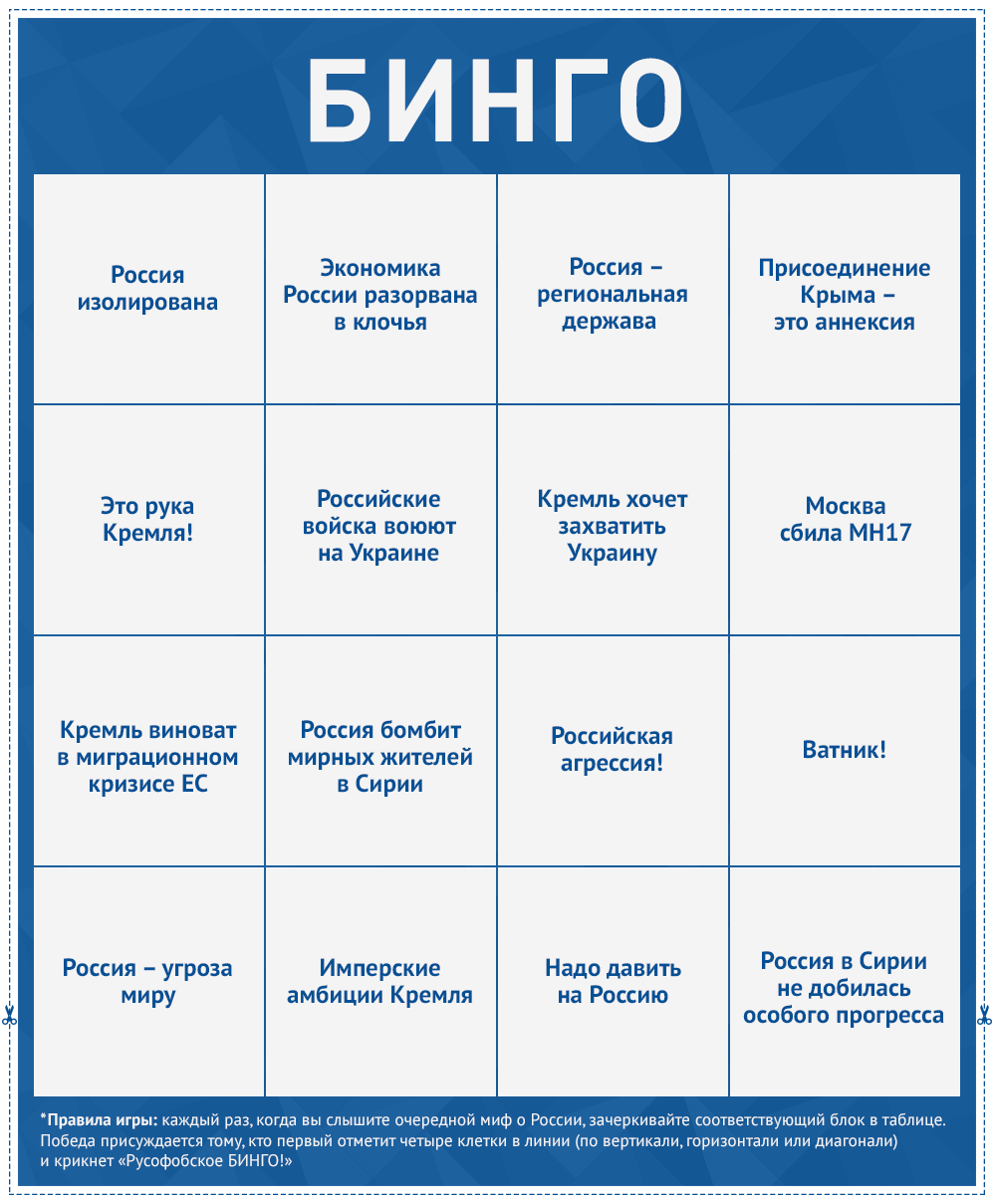 Русофобское бинго