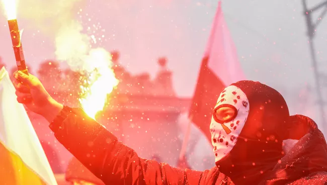 Марш независимости в Варшаве. 11 ноября 2016