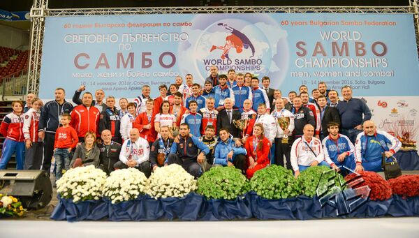 Сборная России на чемпионате мира по самбо в Болгарии