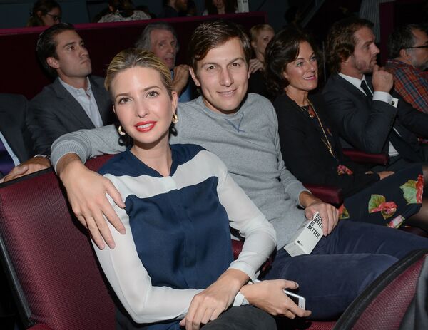 Иванка Трамп и ее муж Джаред Кушнер на специальном показе фильма Ярость в Нью-Йорке, США. 14 октября 2014