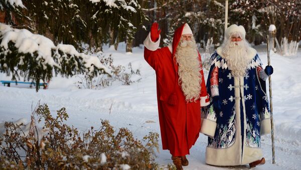 Финский Санта-Клаус Йоулупукки и русский Дед Мороз в Екатеринбурге