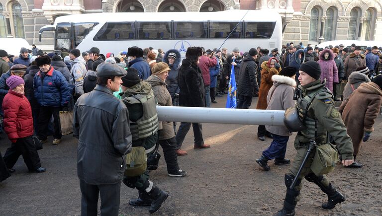 Всеукраинская акция протеста украинских вкладчиков в Киеве