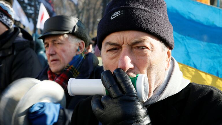 Всеукраинская акция протеста украинских вкладчиков в Киеве