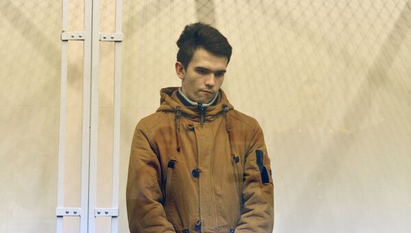 Филипп Будейкин (Лис) в Октябрьском районном суде Санкт-Петербурга. Архивное фото