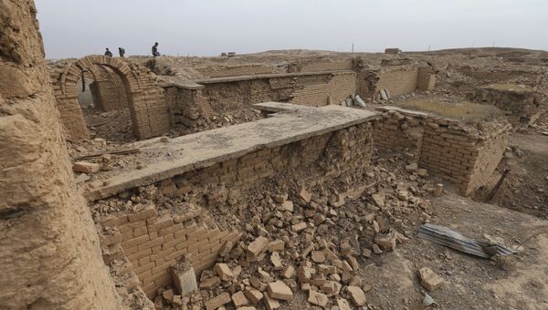 Руины города Нимруд, разрушенного боевиками ИГ, Ирак. 16 ноября 2016
