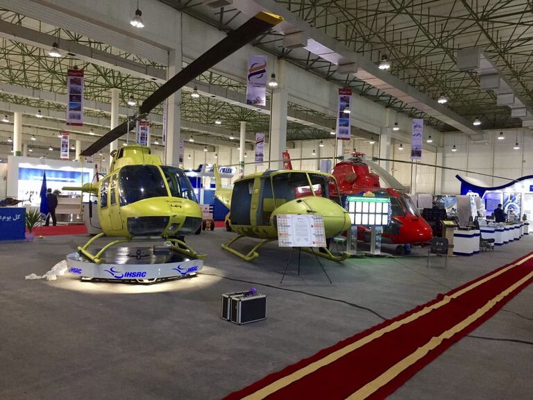 Павильон иранской государственной вертолетной компании Iran Helicopter Support and Renewal Company на  Iran Air Show 2016