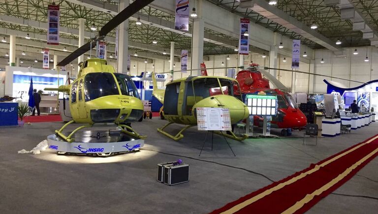 Павильон иранской государственной вертолетной компании Iran Helicopter Support and Renewal Company на  Iran Air Show 2016