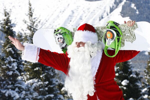 Участник II Международного Зимнего Фестиваля Санта Клауса и его друзей на горнолыжной базе Каракол