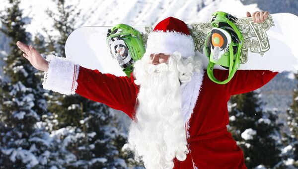 Участник II Международного Зимнего Фестиваля Санта Клауса и его друзей на горнолыжной базе Каракол