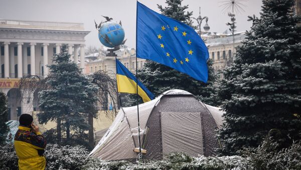 Палаточный лагерь сторонников евроинтеграции Украины. Архивное фото
