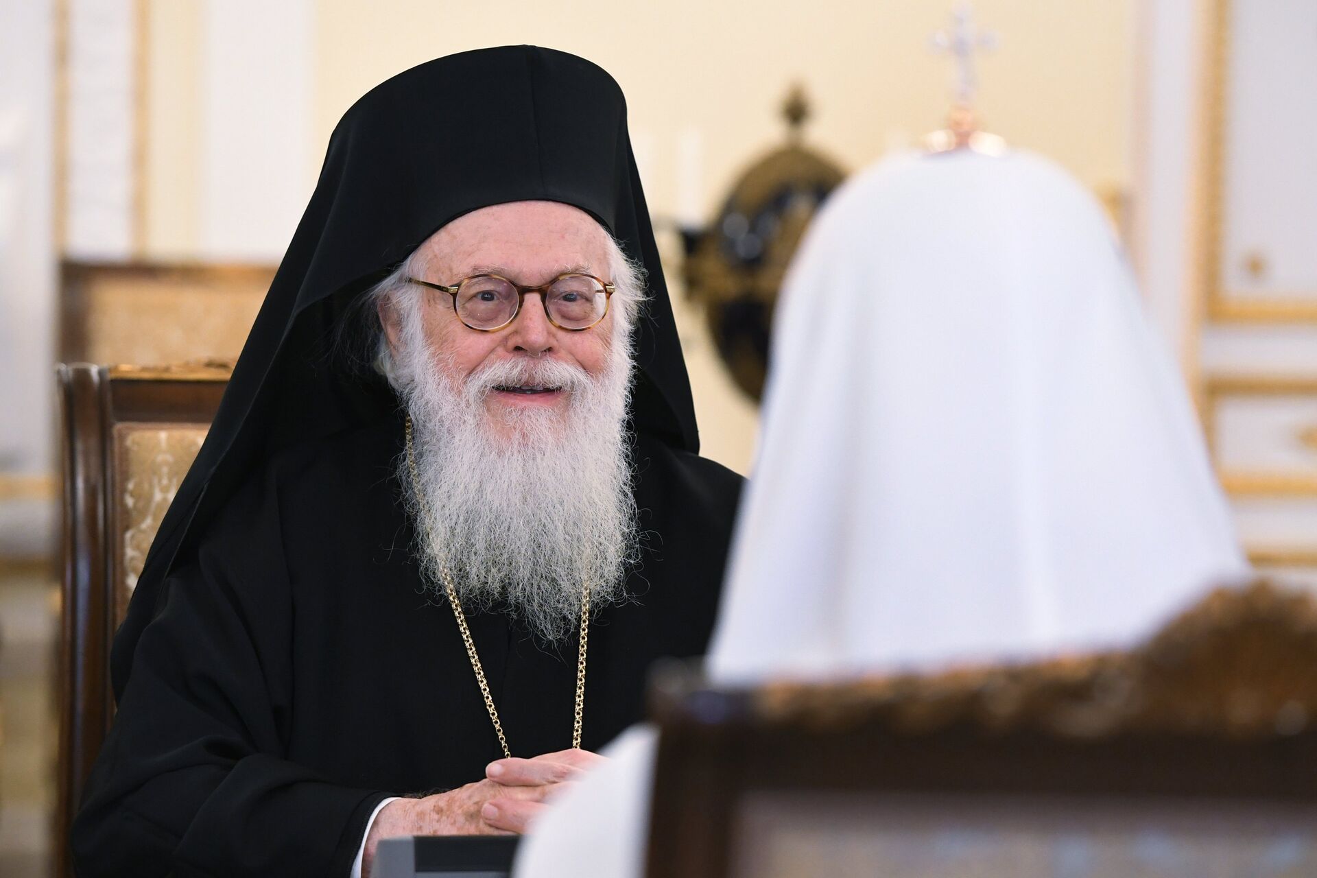 Архиепископ Тиранский и всей Албании Анастасий  на встрече с патриархом Московским и всея Руси Кириллом  - РИА Новости, 1920, 25.01.2025