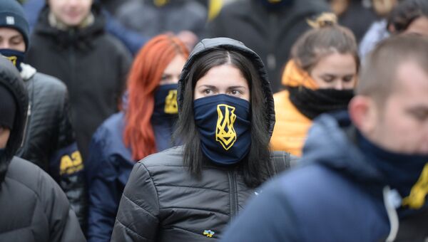 Марш активистов Азова в Киеве. 21 ноября 2016