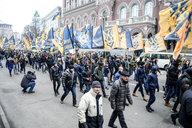 Марш активистов Азова в Киеве. 21 ноября 2016