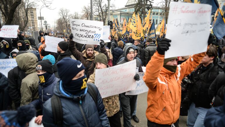 Марш активистов Азова в Киеве. 21 ноября 2016