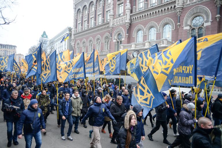 Марш активистов Азова в Киеве. 21 ноября 2016