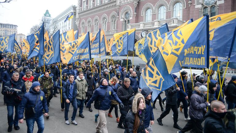 Марш активистов Азова в Киеве. 21 ноября 2016