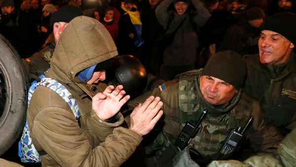 Митинг на площади Независимости в Киеве в годовщину майдана