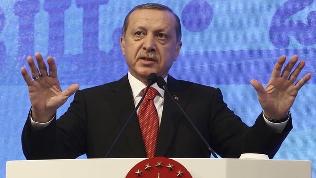 Президент Турции Реджеп Тайип Эрдоган в Стамбуле