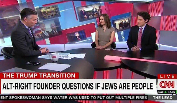 Стоп-кадр эфира CNN с вопросом Люди ли евреи?