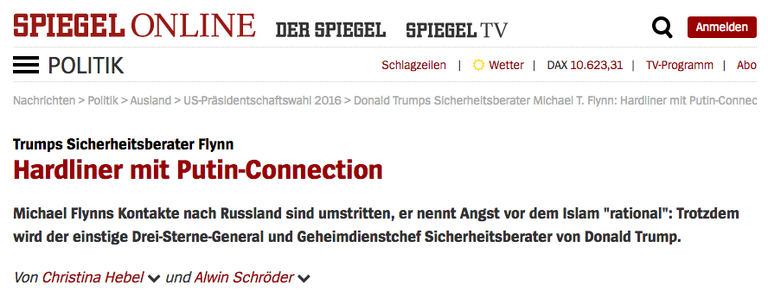 Фрагмент статьи на сайте немецкого издания Der Spiegel 