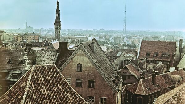 Вид на старую часть города. Таллин, Эстония