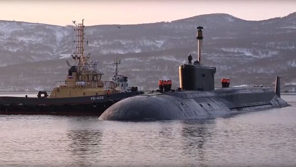 Атомный подводный крейсер стратегического назначения Александр Невский вернулся в пункт постоянного базирования Подводных сил Тихоокеанского флота Вилючинск