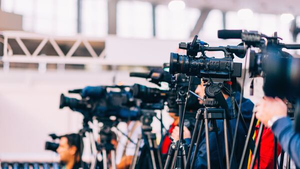 Телевизионные камеры на пресс-конференции
