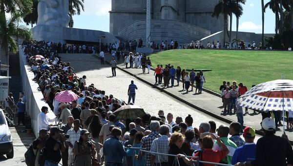 Прощание с Фиделем Кастро в Гаване у мемориала Хосе Марти. Ноябрь 2016