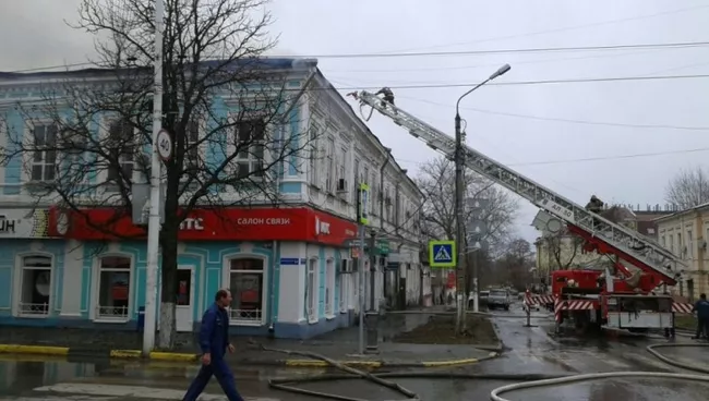 Пожар в поликлинике в Новочеркасске