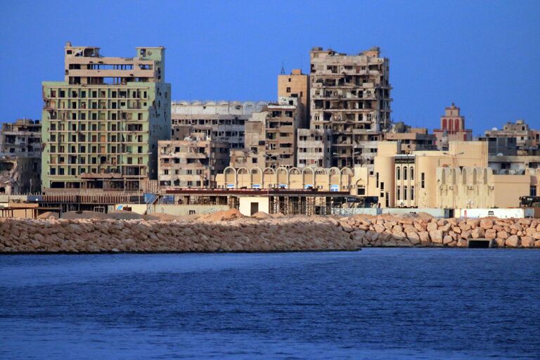 Вид на город Бенгази с моря Вид на город Бенгази с моря