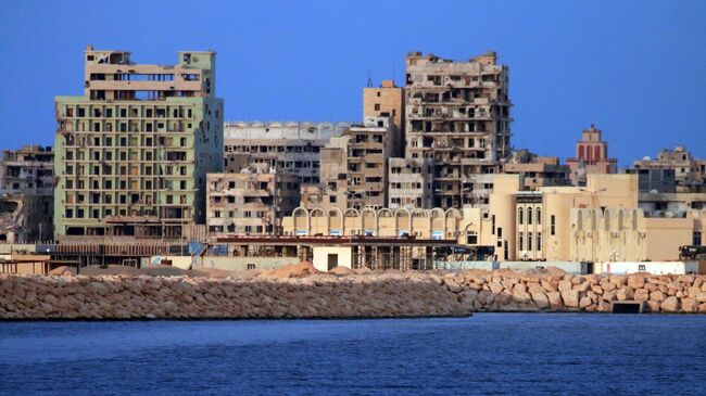 Вид на город Бенгази с моря
