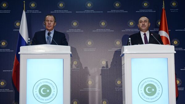 Сергей Лавров и Мевлют Чавушоглу на пресс-конференции по итогам встречи в Турции. 1 декабря 2016