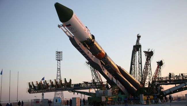 Прогресс МС-04 и ракета-носитель Союз-У. Архивное фото