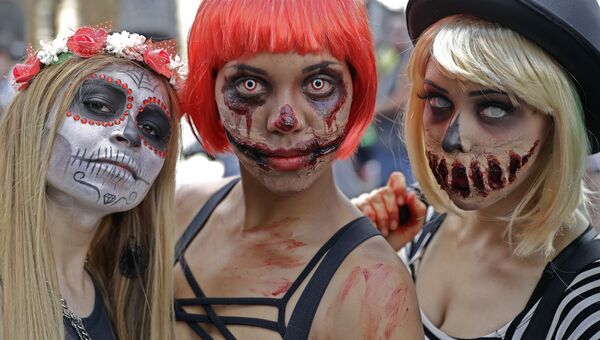 Парад зомби в Сан-Паулу, Бразилия. Архивное фото