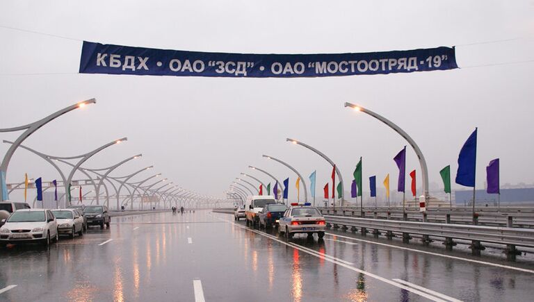 Открытие движения первой очереди Западного скоростного диаметра в Санкт-Петербурге