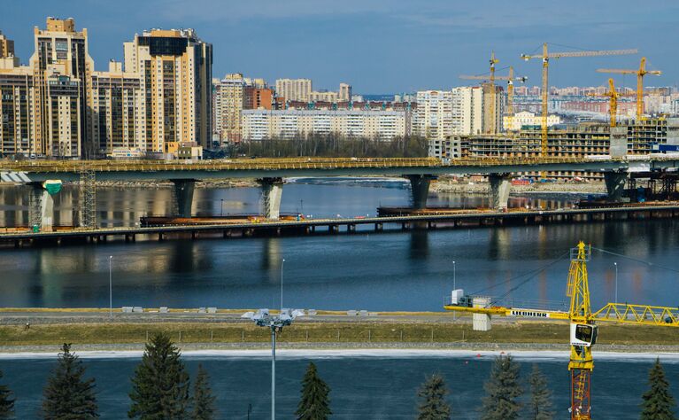 Строительство Северо-Западного скоростного диаметра в Санкт-Петербурге