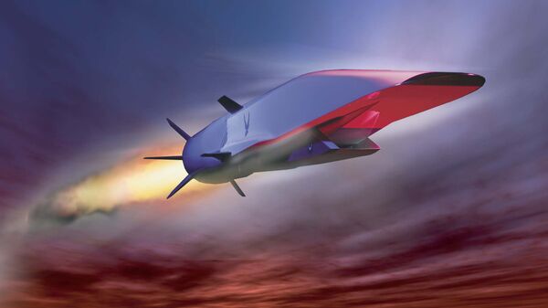 Графическое изображение разрабатываемой в США гиперзвуковой крылатой ракеты X-51A Waverider