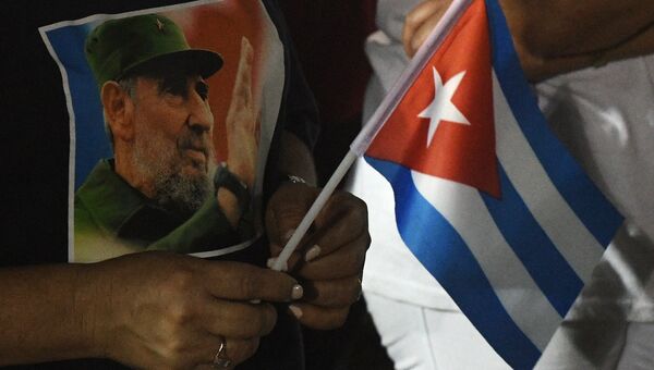 Траурный митинг в память о Фиделе Кастро в Сантьяго-де-Куба. Архивное фото