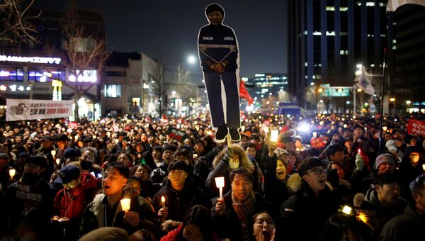 Акция протеста в Сеуле 3 декабря 2016 года