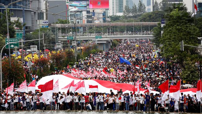 Митинг в Джакарте с призывами к национальному единству и толерантности, 4 декабря 2016