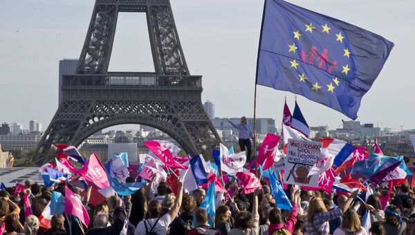 Демонстрация против однополых браков в Париже, Франция