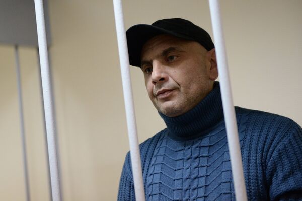Задержанный сотрудниками ФСБ России в Крыму Андрей Захтей в Лефортовском суде Москвы Задержанный сотрудниками ФСБ России в Крыму Андрей Захтей в Лефортовском суде Москвы