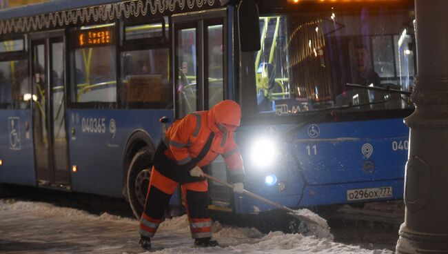 Снегопад в Москве. 5 декабря 2016