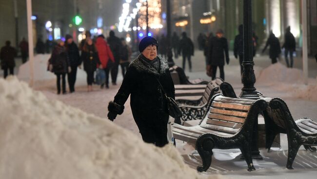 Снегопад в Москве