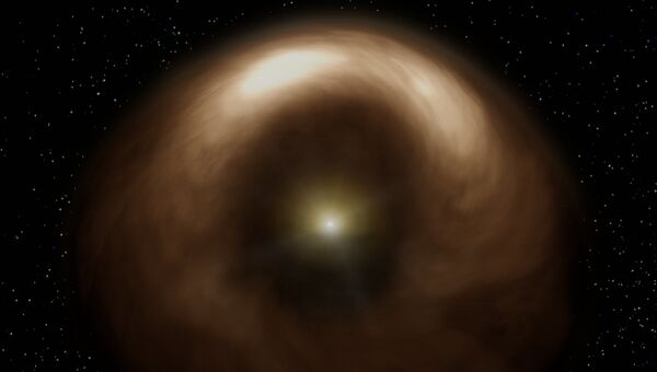 Так художник представил протопланетный диск у звезды HD 142527