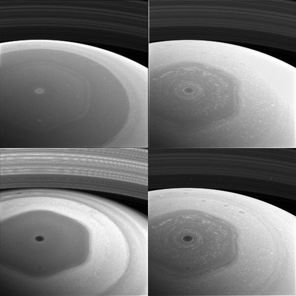 Фотография Сатурна, полученная «Кассини»  на новой орбите