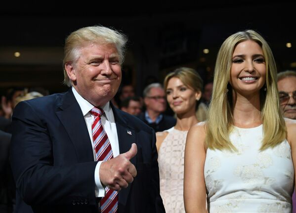 Иванка Трамп и ее отец Дональд Трамп. Штат Огайо, 20 июля 2016