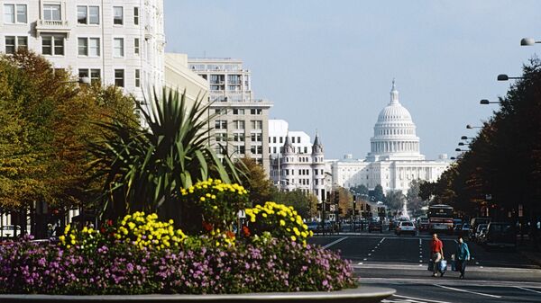 Вид на Капитолий в Вашингтоне