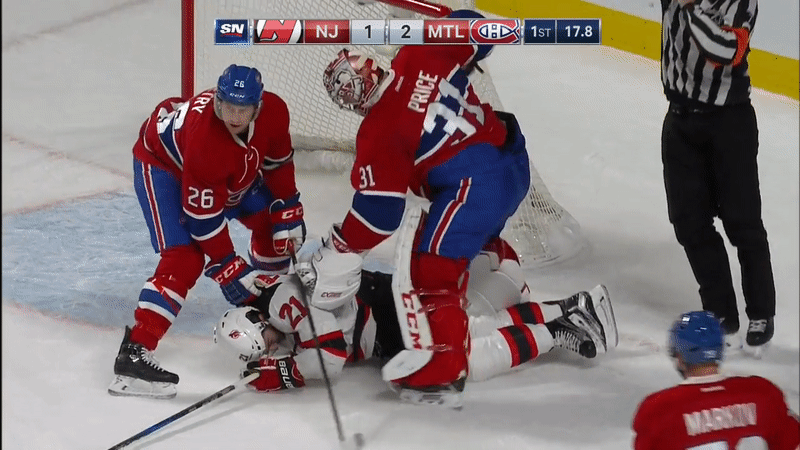 Матч НХЛ Монреаль Канадиенс - Нью-Джерси Девилс. Скриншот